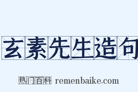 玄素先生造句是什么意思的图片